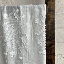 Load image into Gallery viewer, Whispering Fern Embroidered Cotton Voile – Natural White