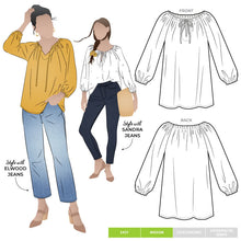 Load image into Gallery viewer, Anita Peasant Blouse by StyleArc