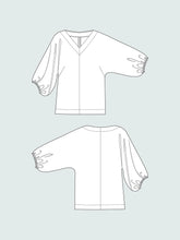 Load image into Gallery viewer, V-Neck Cuff Top by The Assembly Line