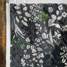 Load image into Gallery viewer, Secret Garden - Charcoal / Green

