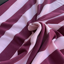 Load image into Gallery viewer, Harlow Rib Jersey:  Burgandy / Blush
