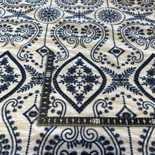 Load image into Gallery viewer, Harvest Broderie - White / Navy
