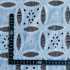 Cannes Broderie - Natural White