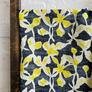 100% Linen Digital Print - Mellow Yellow