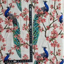 Load image into Gallery viewer, Radcliffe Ramie - Posing Peacocks
