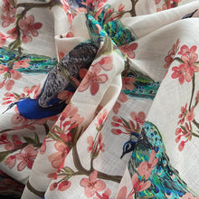 Load image into Gallery viewer, Radcliffe Ramie - Posing Peacocks
