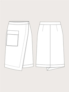 Asymmetric Midi Skirt by The Assembly Line