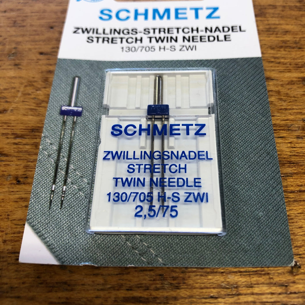 Schmetz Sewing Machine Needle - Stretch Twin Needle - 2.5/75