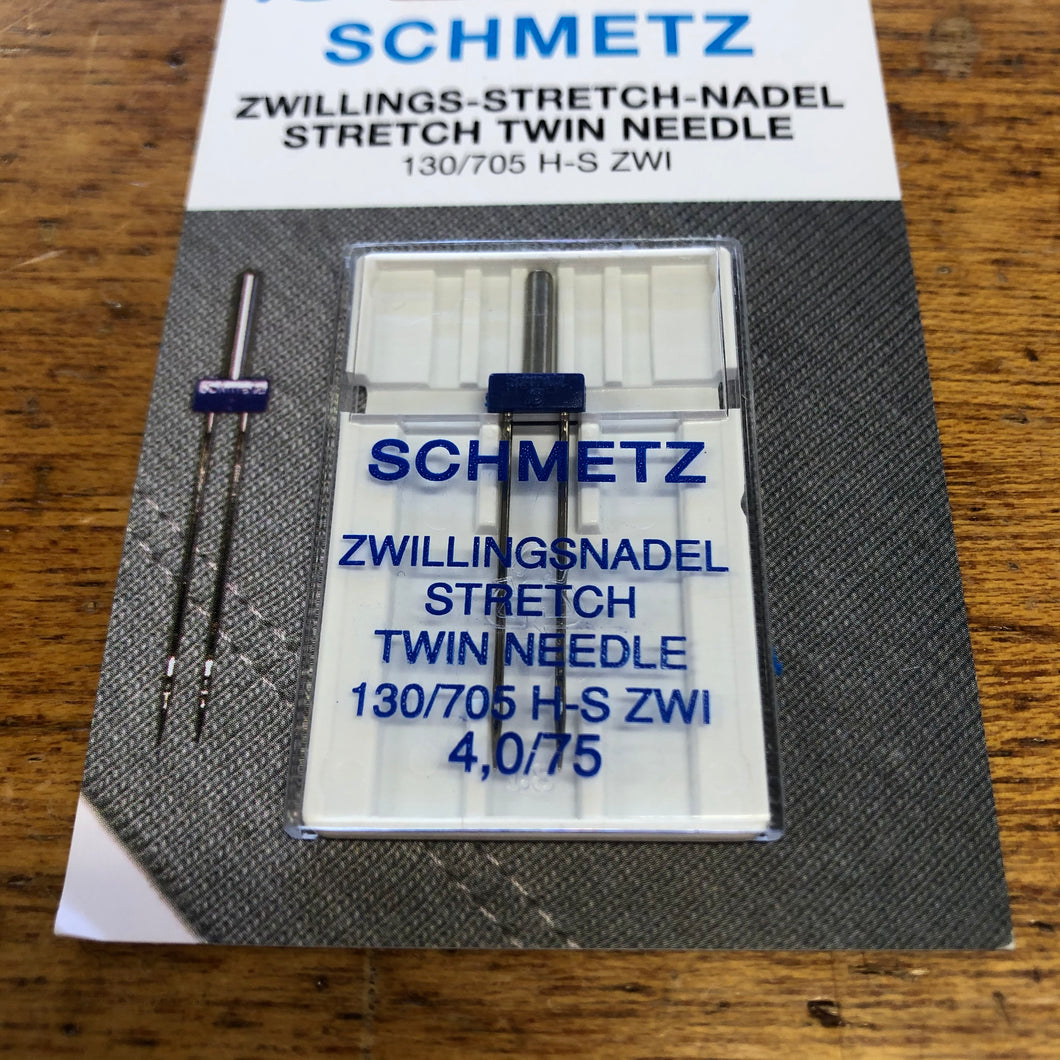 Schmetz Sewing Machine Needle - Stretch Twin Needle - 4.0/75