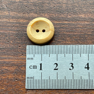 Two Hole Rimmed Wooden Button