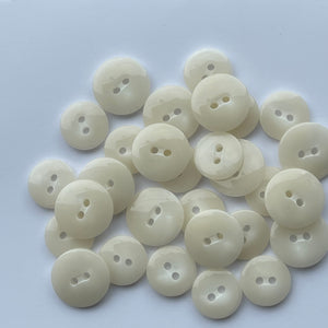 Two Hole Acrylic Button - Ivory