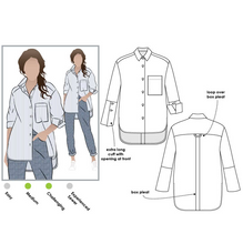 Load image into Gallery viewer, Lauren Boyfriend Shirt by StyleArc
