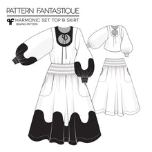 Load image into Gallery viewer, Harmonic Set - Top &amp; Skirt by Pattern Fantastique

