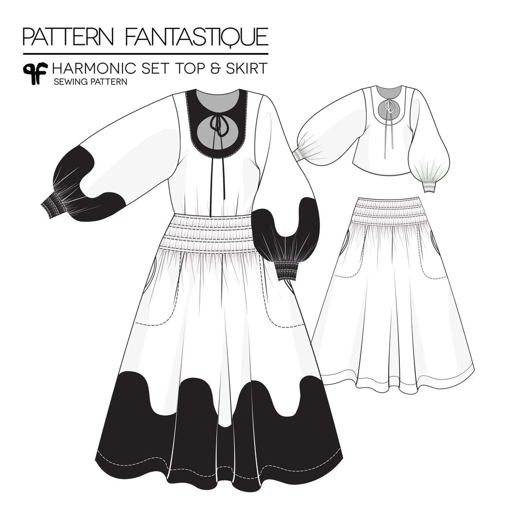 Harmonic Set - Top & Skirt by Pattern Fantastique