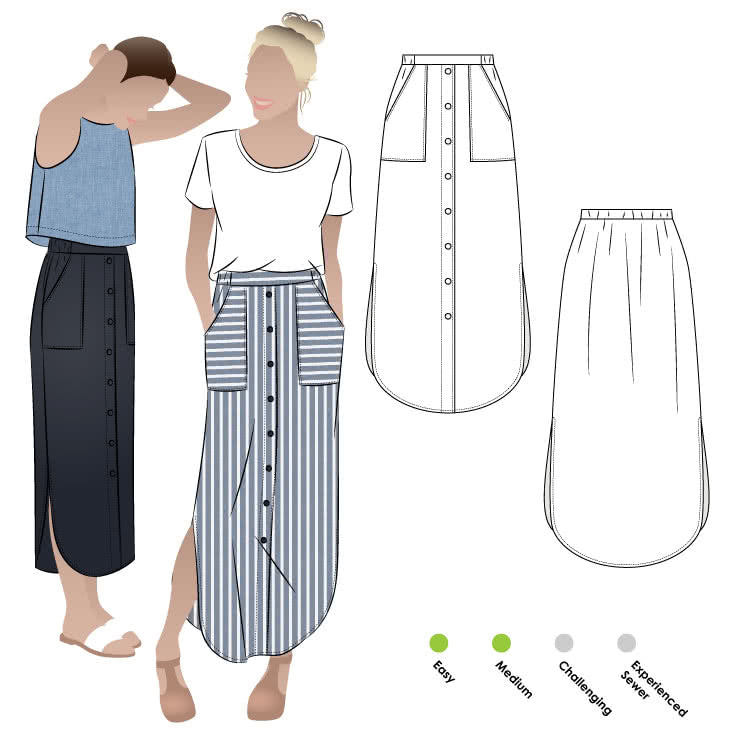 Indigo Maxi Skirt by StyleArc