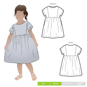 Lacey Kids Dress by StyleArc