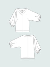 Load image into Gallery viewer, V-Neck Cuff Top by The Assembly Line
